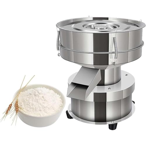 30/40/60 Mesh Automatischer Siebschüttler Vibrationssiebmaschine Mehlpulversieb Elektrische Vibrationssiebmaschine mit 2 Sieben für Mehlpulver und Backen,10cm-40&60mesh von WHYYDSS