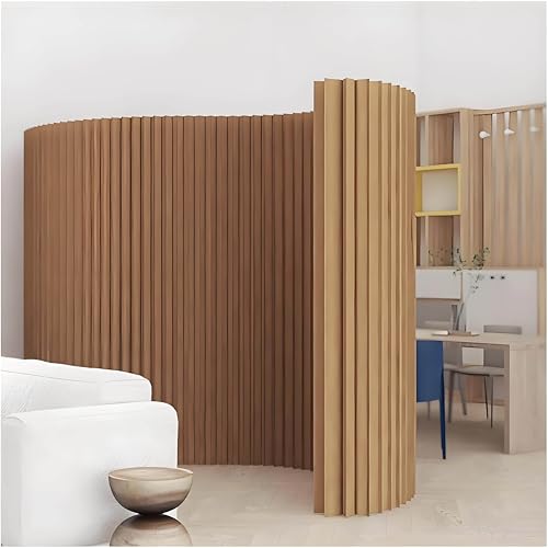 Moderner Faltbarer Raumteiler, Multifunktionale Sichtschutz-Papiertrennwand, Raumteiler Sichtschutz, Umwandelbar für Büros, Wohnzimmer, Schönheitssalons,Brown-5 * 2.2m/16.4 * 7.21FT von WHYYDSS