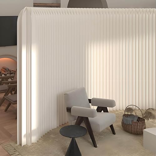 Moderner Faltbarer Raumteiler, Multifunktionale Sichtschutz-Papiertrennwand, Raumteiler Sichtschutz, Umwandelbar für Büros, Wohnzimmer, Schönheitssalons,White-7 * 1.8m/22.96 * 5.91FT Moderner Faltbarer Raumteiler, Multifunktionale Sichtschutz-Papiertrennwand, Raumteiler Sichtschutz, Umwandelbar für Büros, Wohnzimmer, Schönheitssalons,White-7 * 1.8m/22.96 * 5.91FT von WHYYDSS