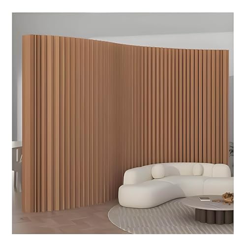 Moderner Papier-Raumteiler, faltbarer tragbarer Trennwandschirm, Papier-Raumteiler, tragbare Büro-Trennwand, faltbarer Sichtschutz-Papierschirm,Brown-5 * 2.2m/16.4 * 7.21FT von WHYYDSS
