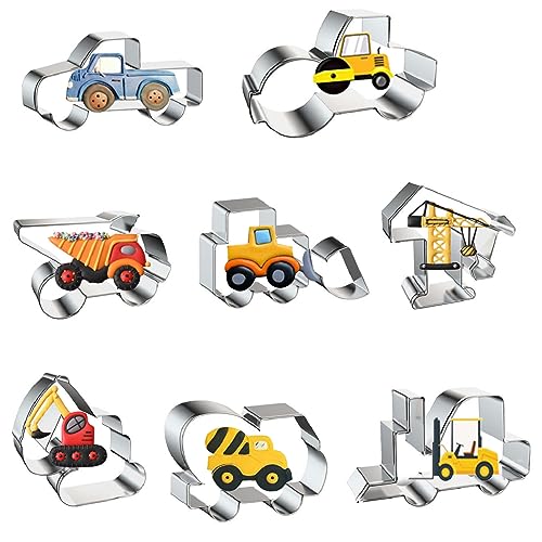 Konstruktion Ausstechform Set, 8 Stück Bagger Digger Traktor Keksausstecher Plätzchen Ausstecher Edelstahl Ausstechform Plätzchenausstecher Keksschneider DIY Fondant Cookie Cutter Set Konstruktion Ausstechform Set, 8 Stück Bagger Digger Traktor Keksausstecher Plätzchen Ausstecher Edelstahl Ausstechform Plätzchenausstecher Keksschneider DIY Fondant Cookie Cutter Set von WHangXJangYE