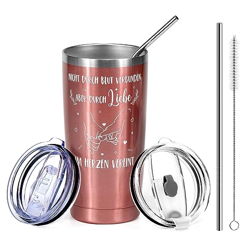 Beste Freundin Geschenke für Mädchen, Frauen, Sister, Schwester Weihnachtsgeschenke, 20oz Tasse mit Doppelwandiger isolierter Kaffeebecher 600ml von WIAZZLUK