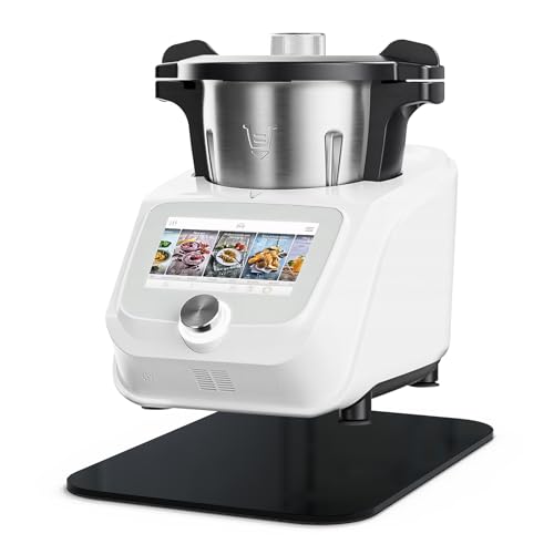 WIAZZLUK Gleitbrett Unterlage für Monsieur Cuisine Smart Connect, Gleitbrett aus schwarzem Acryl mit Filzboden zum Schutz der Arbeitsplatte, für MCC Lidl Küchenmaschine von WIAZZLUK