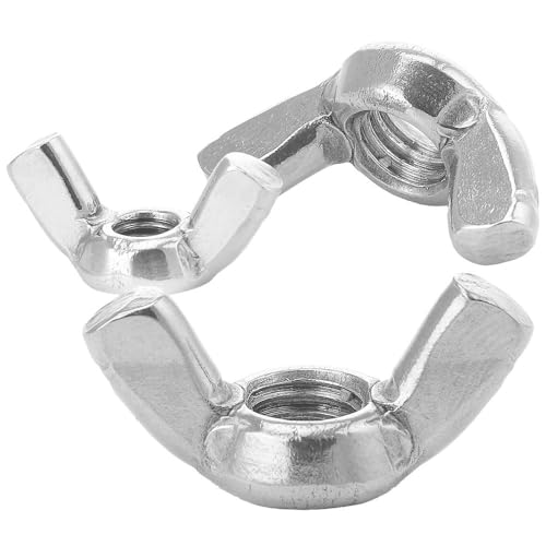 10 Stück Flügelmuttern M12 Edelstahl A2 Schmetterlingsmutter amerikanische Form ähnl. DIN 315 WIBTEC® von WIBTEC