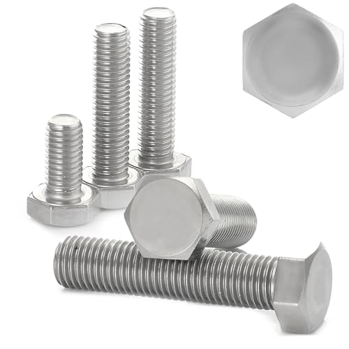 10 Stück Sechskantschrauben M12x45 Edelstahl A2 DIN 933 / ISO 4017 Vollgewinde Maschinenschrauben WIBTEC® von WIBTEC