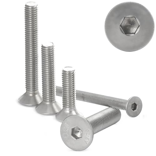 10 Stück Senkkopfschrauben M10x40 mit Innensechskant Edelstahl A2 Senkschrauben DIN 7991 / ISO 10642 WIBTEC® von WIBTEC