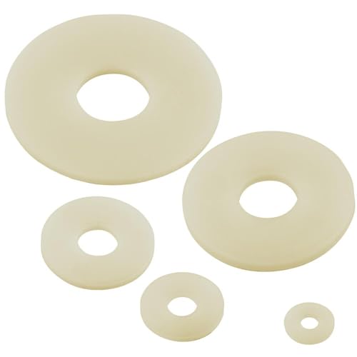 100 Stück Große Kunststoff Unterlegscheiben M5 Polyamidscheiben DIN 9021 Kunststoffscheiben Beilagscheiben WIBTEC® von WIBTEC