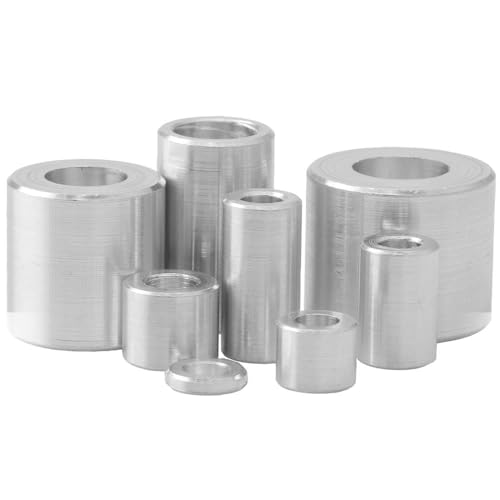 2 Stück Distanzhülse 24x12,5x15 mm (Außen x Innen x Länge) Aluminium (Alu) Ohne Gewinde Abstandshalter Abstandshülsen WIBTEC® von WIBTEC