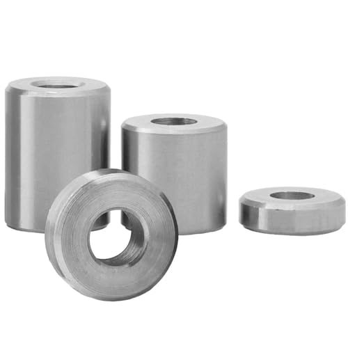 2 Stück Edelstahl Distanzhülsen 8x4,2x5 (Außen x Innen x Länge) Edelstahl VA Abstandshülsen Vollmaterial WIBTEC® von WIBTEC