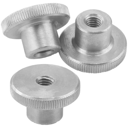 2 Stück Rändelmuttern M4 Edelstahl A2 Rändel Muttern hohe Form DIN 466 WIBTEC® von WIBTEC