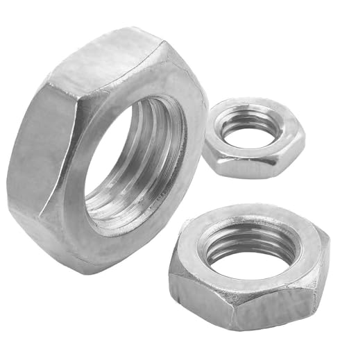 200 Stück Sechskantmuttern niedrige Form M24 Halbmuttern Edelstahl A2 Muttern DIN 439 WIBTEC® von WIBTEC