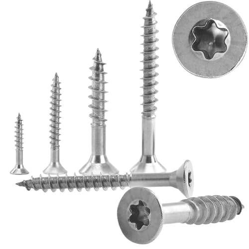 200 Stück Spanplattenschrauben 3,5x40 TORX (TX) Edelstahl A2 Teilgewinde Universalschrauben Edelstahlschrauben WIBTEC® von WIBTEC