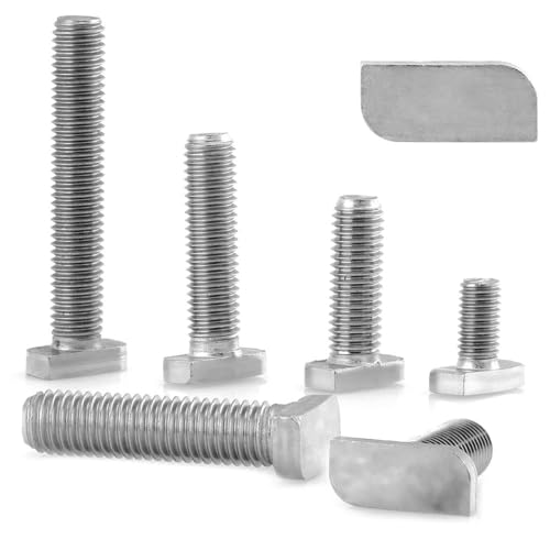 25 Stück Hammerkopfschrauben M8x60 Edelstahl A2 Montageschiene Typ 28/15 Ankerschrauben WIBTEC® von WIBTEC