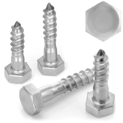 25 Stück Sechskant Holzschrauben M6x70 Edelstahl A2 Teilgewinde Schlüsselschrauben DIN 571 WIBTEC® von WIBTEC