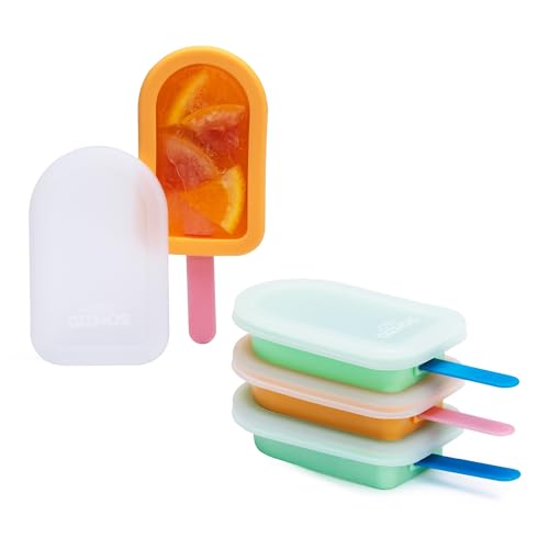 Wicked Gizmos 4 wiederverwendbare Silikon-Eisformen mit Stäbchen, BPA-frei, lebensmittelecht, spülmaschinenfest, perfekt für DIY Cakesicles, Cake Pops und beruhigende Beißringe von WICKED GIZMOS WG