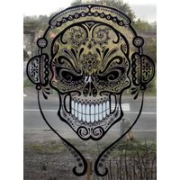 Wicoart Aufkleber Fensterbild Glasmalerei Halloween Sugar Skull Hard Rock Wicoart Aufkleber Fensterbild Glasmalerei Halloween Sugar Skull Hard Rock von WICOART
