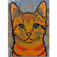 Wicoart Aufkleber Fensterfarbe Selbstklebend Vitrail Buntglas Handbemalt von WICOART