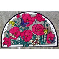 Wicoart Aufkleber Vitrail Handbemalt Demi Arche Coquelicots von WICOART