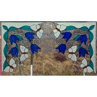 Wicoart Fensteraufkleber Buntglaseffekt Lot Von 2 Ecken Blumen Und Schmetterling von WICOART