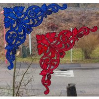 Wicoart Fensteraufkleber Buntglaseffekt Mit 2 Ecken Im Barockstil Wicoart Fensteraufkleber Buntglaseffekt Mit 2 Ecken Im Barockstil von WICOART