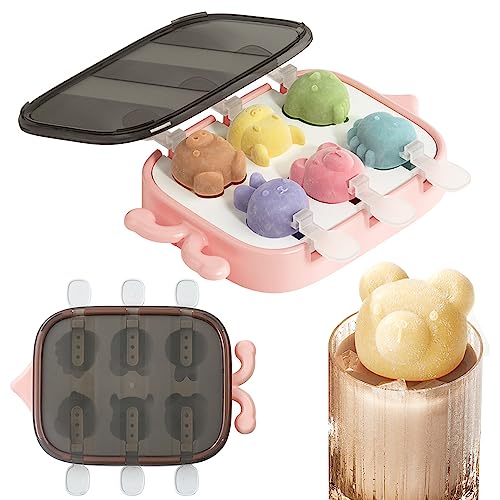 WIDEBG Eisformen Silikon Eis am Stiel Tiere Popsicle Formen Kinder Eiscreme Silikonform Wiederverwendbar Eisförmchen mit Stiel und Deckel Eis Selber Machen Formen für Eislutscher Schokoriegel WIDEBG Eisformen Silikon Eis am Stiel Tiere Popsicle Formen Kinder Eiscreme Silikonform Wiederverwendbar Eisförmchen mit Stiel und Deckel Eis Selber Machen Formen für Eislutscher Schokoriegel von WIDEBG