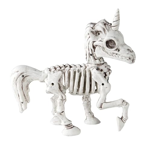 Widmann 10992 - Einhorn-Skelett, 18 cm, Dekoration, Skelett, Horror, Halloween, Mottoparty von WIDMANN