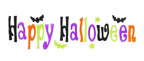 Widmann 86852 - Happy Halloween Gel Fensterbilder, 50 x 15 cm, Dekoration, Halloweenparty, Mottoparty von WIDMANN