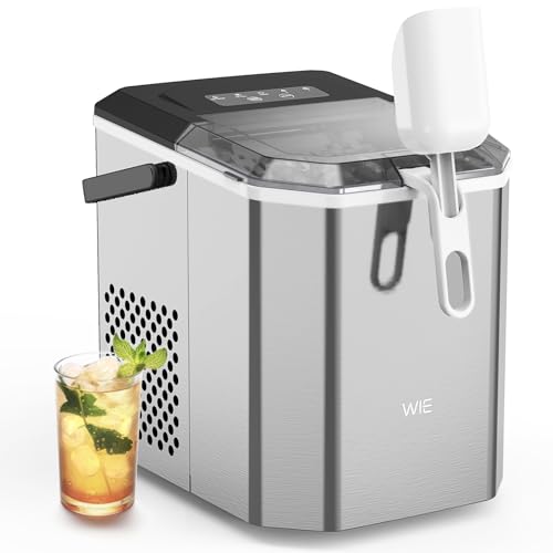 WIE Eiswürfelmaschine 12KG Eiswürfelbereiter Ice Maker, 9 Würfel in 6 Minuten fertig von WIE
