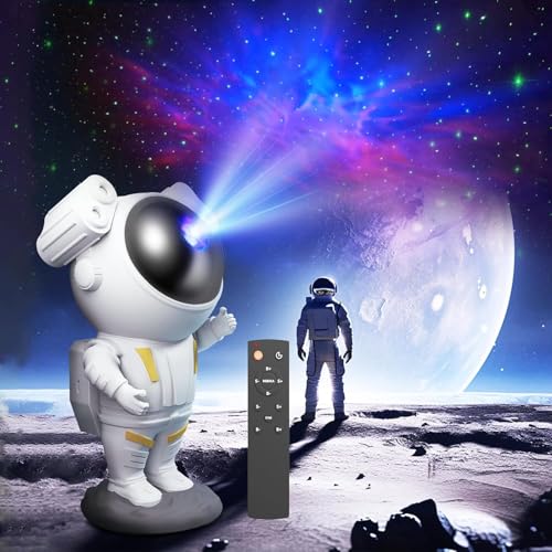 WIEDALK Astronaut Projektor,LED Sternenhimmel Projektor,Galaxy Night Light,Spaceman Nachtlicht,Planetarium Projektor Mit Timer & Fernbedienung, Geschenk für Kinder und Erwachsene von WIEDALK