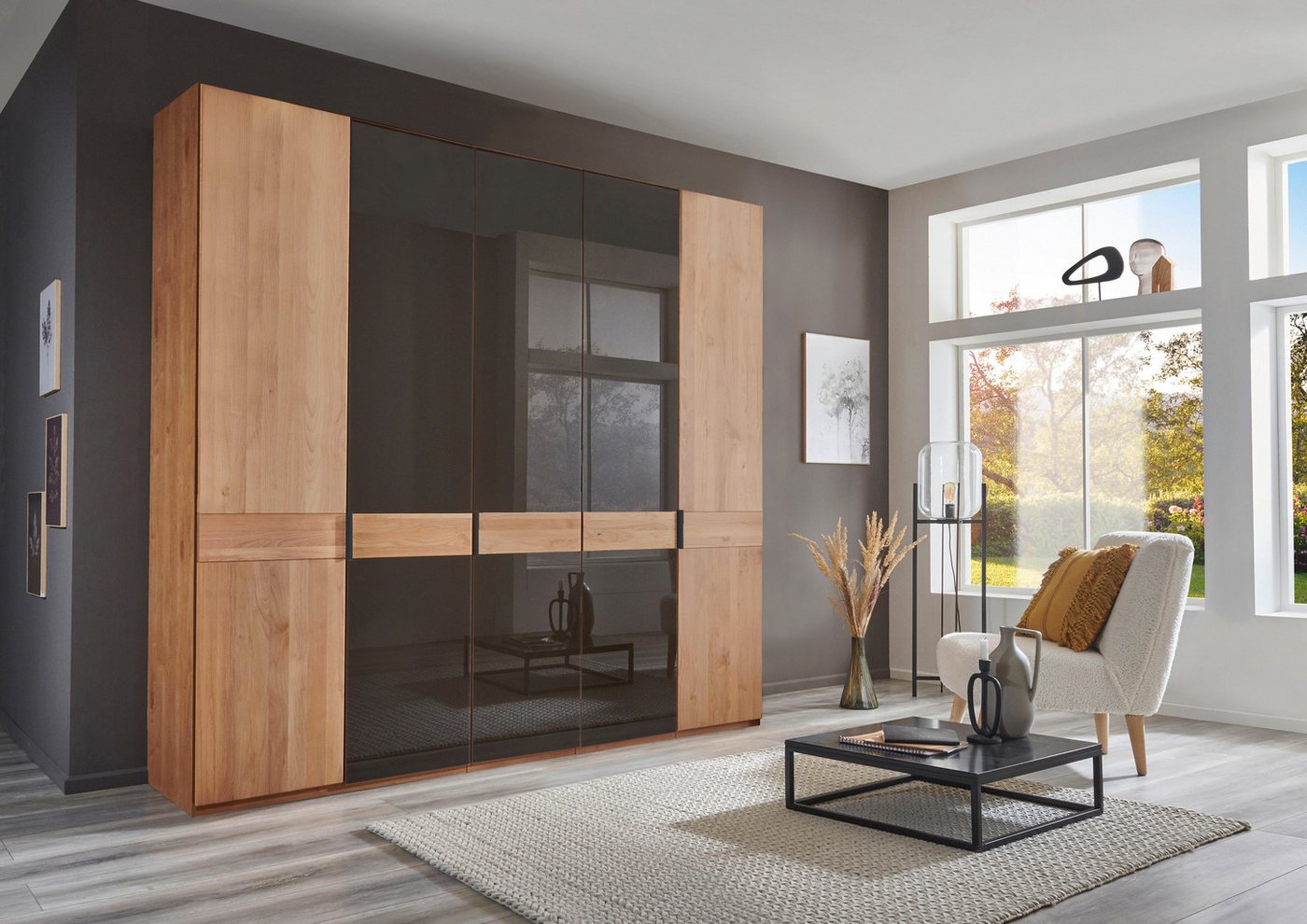 WIEMANN Drehtürenschrank Cardiff, Massivholztüren in Kombination mit Glas- oder Spiegeltüren (4 Breiten, 2 Höhen 216/236cm auswählbar) hochwertiges Design in langlebiger Qualität, viel Stauraum WIEMANN Drehtürenschrank Cardiff, Massivholztüren in Kombination mit Glas- oder Spiegeltüren (4 Breiten, 2 Höhen 216/236cm auswählbar) hochwertiges Design in langlebiger Qualität, viel Stauraum von WIEMANN