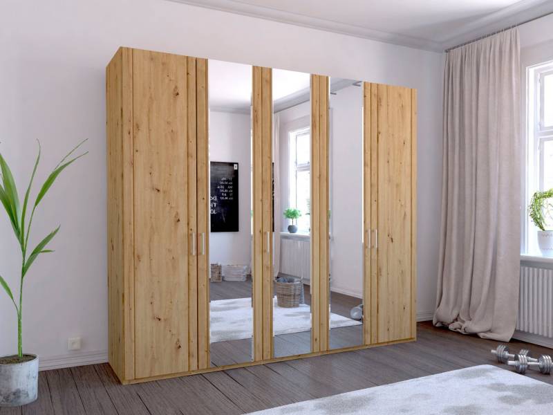WIEMANN Drehtürenschrank Mainau mit Holz- und Spiegeltüren von WIEMANN