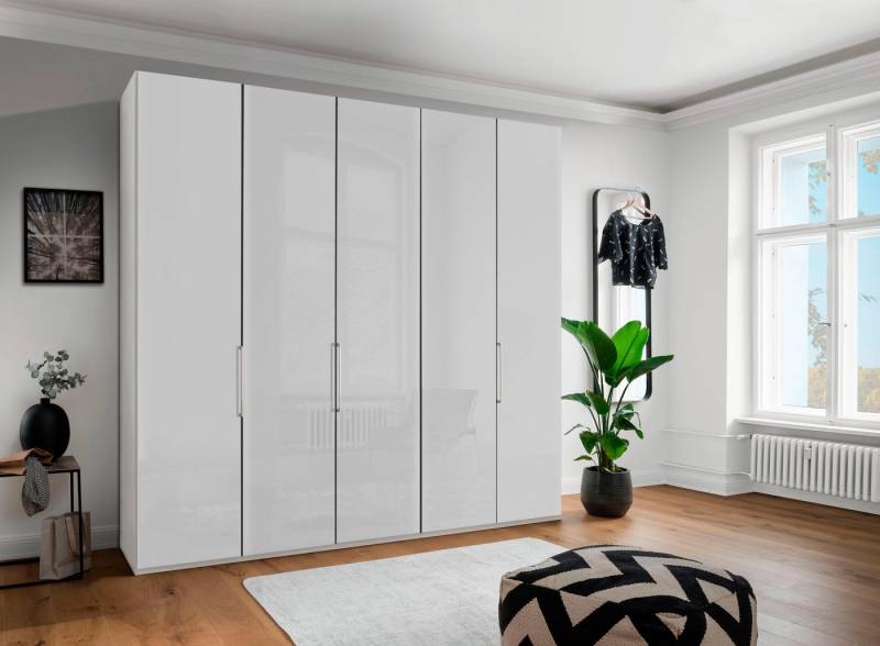 WIEMANN Drehtürenschrank Monaco, Kleiderschrank, Schrank, Wäscheschrank, mit edler Glasfront (2 Breiten, 2 Höhen 216/236 cm auswählbar, MADE IN GERMANY) hochwertigen Beschläge inkl. Türdämpfung, variable Inneneinteilung von WIEMANN