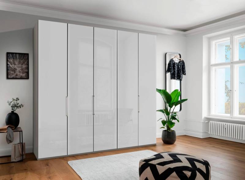 WIEMANN Drehtürenschrank Monaco, Kleiderschrank, Schrank, Wäscheschrank, mit edler Glasfront (2 Breiten, 2 Höhen 216/236 cm auswählbar, MADE IN GERMANY) hochwertigen Beschläge inkl. Türdämpfung, variable Inneneinteilung von WIEMANN
