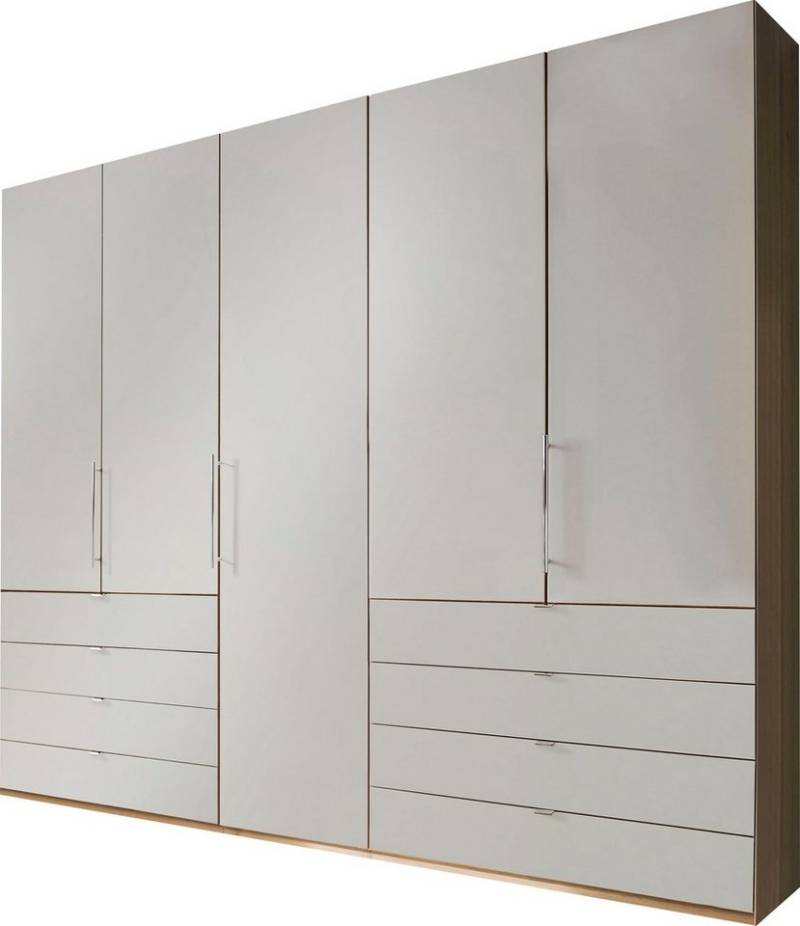 WIEMANN Falttürenschrank Loft, hochwertige Glasfront, Metallgriffe, viel Stauraum (3 Breiten: 200cm/250cm/300cm, Höhe: 236cm) Qualität trifft edles Design, 8 Schubkästen, 6 Türen von WIEMANN