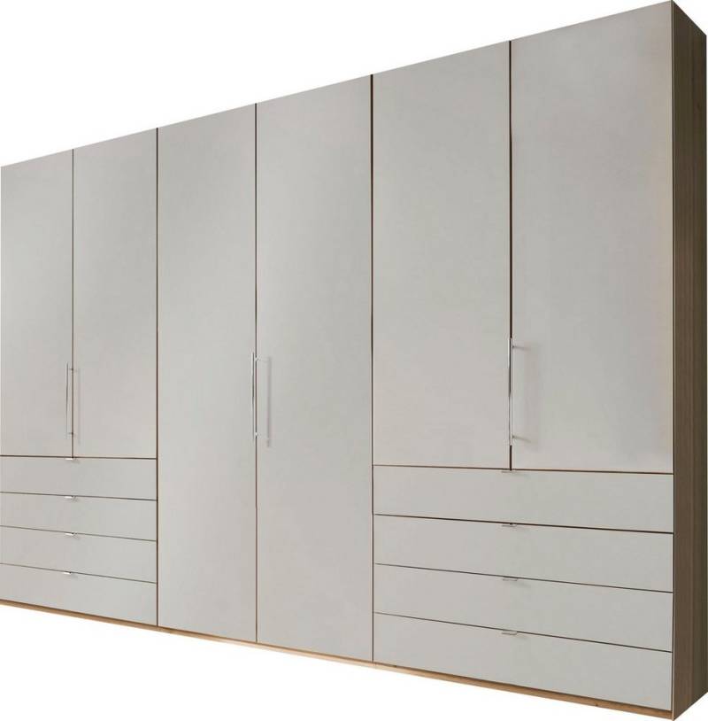 WIEMANN Falttürenschrank Loft, hochwertige Glasfront, Metallgriffe, viel Stauraum (3 Breiten: 200cm/250cm/300cm, Höhe: 236cm) Qualität trifft edles Design, 8 Schubkästen, 6 Türen von WIEMANN