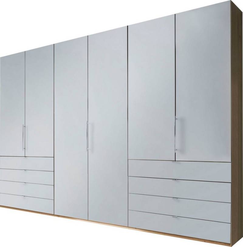 WIEMANN Falttürenschrank Loft, Kleiderschrank, Schrank, Wäscheschrank, mit Glasfront (3 Breiten, 2 Höhen 216/236 cm auswählbar, MADE IN GERMANY) inkl. gepämpften Schubkästen und Türen, mit Panoramaöffnung von WIEMANN