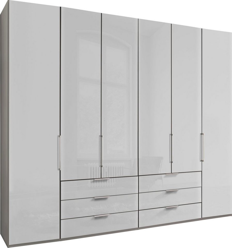 WIEMANN Falttürenschrank Monaco, Kleiderschrank, Schrank, Wäscheschrank, mit edler Glasfront (2 Breiten, 2 Höhen 216/236 cm auswählbar, MADE IN GERMANY) inkl. gepämpften Schubkästen und Türen, mit Panoramaöffnung WIEMANN Falttürenschrank Monaco, Kleiderschrank, Schrank, Wäscheschrank, mit edler Glasfront (2 Breiten, 2 Höhen 216/236 cm auswählbar, MADE IN GERMANY) inkl. gepämpften Schubkästen und Türen, mit Panoramaöffnung von WIEMANN