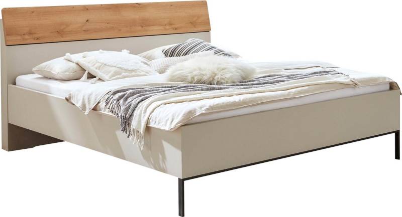 WIEMANN Futonbett Asti, Absetzungen in Bianco-Eiche-Nachbildung, Kufe in Schiefer von WIEMANN