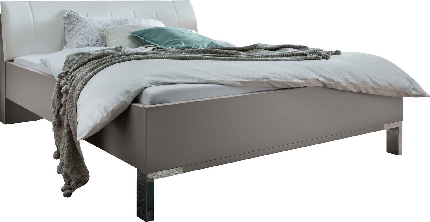 WIEMANN Futonbett Monaco, Bettgestell, Bettrahmen, komfortables Polsterkopfteil (4-fache Liegehöhenverstellung, MADE IN GERMANY), Polsterkopfteil aus Kunstleder, verschiedene Größen, in Komforthöhe von WIEMANN