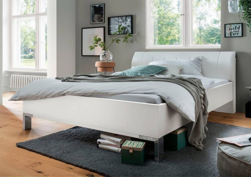 WIEMANN Futonbett Monaco, Bettgestell, Bettrahmen, komfortables Polsterkopfteil (4-fache Liegehöhenverstellung, MADE IN GERMANY), Polsterkopfteil aus Kunstleder, verschiedene Größen, in Komforthöhe von WIEMANN