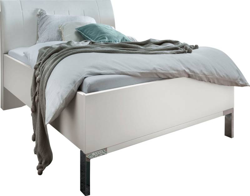 WIEMANN Futonbett Monaco, Bettgestell, Bettrahmen, komfortables Polsterkopfteil (4-fache Liegehöhenverstellung, MADE IN GERMANY), Polsterkopfteil aus Kunstleder, verschiedene Größen, in Komforthöhe von WIEMANN