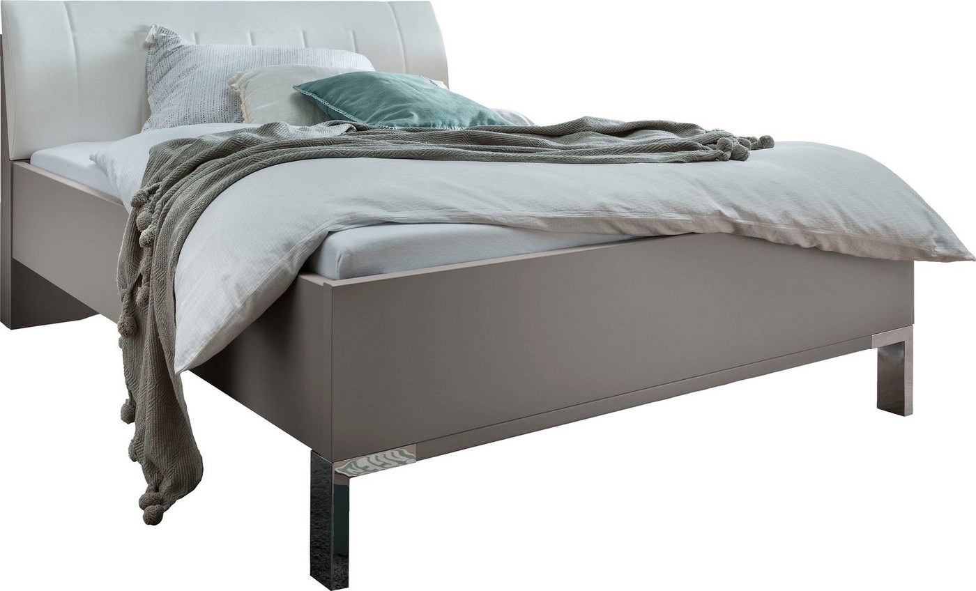 WIEMANN Futonbett Monaco, Bettgestell, Bettrahmen, komfortables Polsterkopfteil (4-fache Liegehöhenverstellung, MADE IN GERMANY), Polsterkopfteil aus Kunstleder, verschiedene Größen, in Komforthöhe von WIEMANN