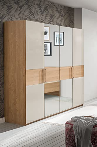 WIEMANN Kiruna Kleiderschrank, Braun, Creme, beige, Champagner, grau, Eiche, Breite 200 cm / 217 cm Höhe von WIEMANN