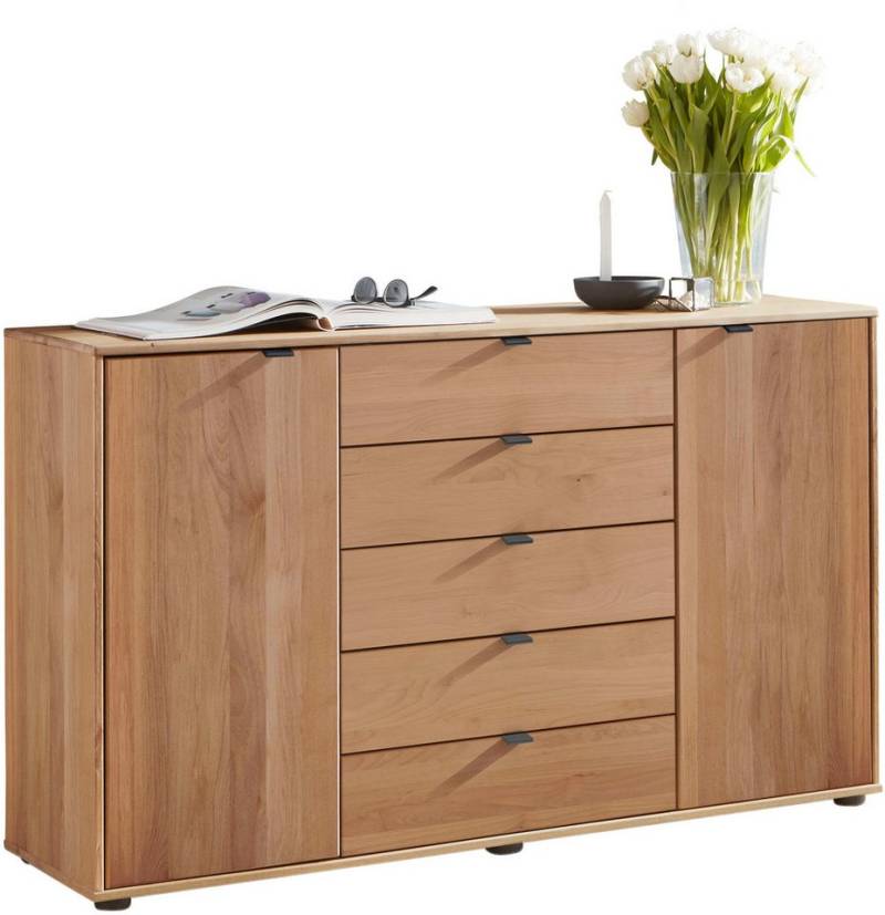 WIEMANN Kombikommode Cardiff Sideboard, Wäscheschrank, teilmassiv Erle, mit Schubladen (Kommode 141x86x43 cm, braun, mit Dämpfung, MADE IN GERMANY), verschiedenen Ausführungen, inklusive Einlegeboden von WIEMANN