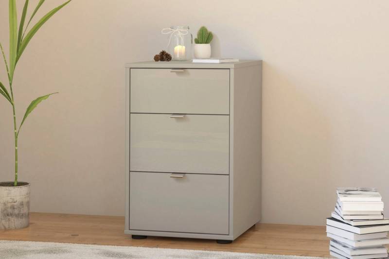 WIEMANN Nachtkonsole Nizza (Set, 2 St), vormontiert, mit Soft-Close und Glasfront von WIEMANN