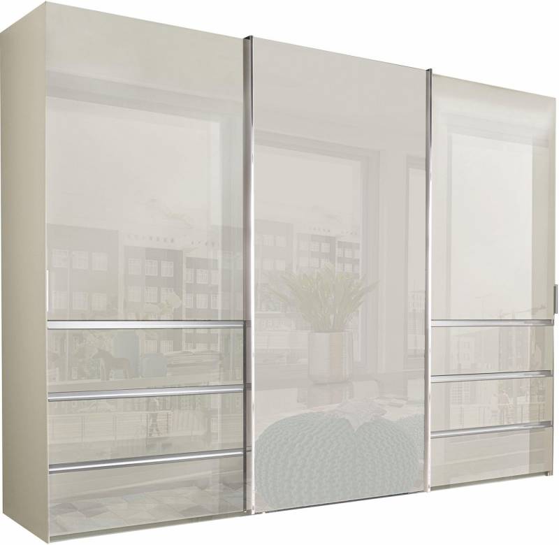 WIEMANN Schwebetürenschrank Malibu, stilvolles Design, Made in Germany mit Glasfront, in verschiedenen Breiten, Schubladen mit Selbsteinzug von WIEMANN