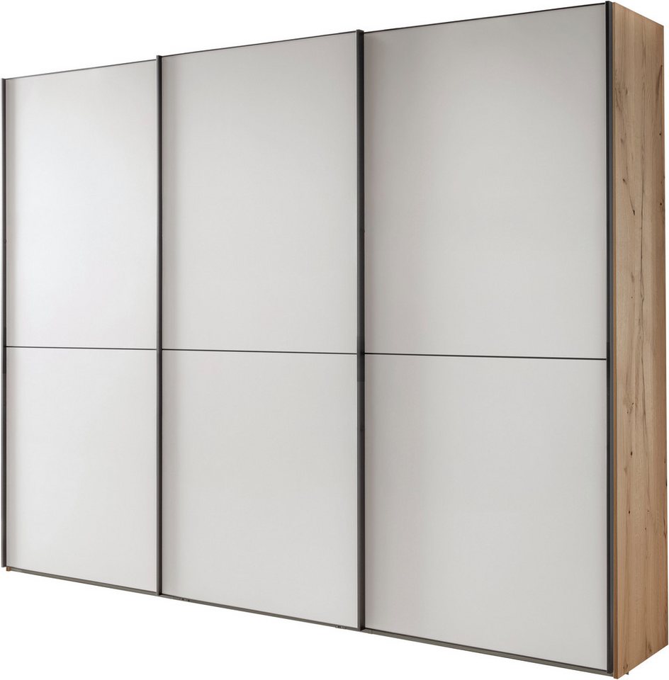 WIEMANN Schwebetürenschrank Phoenix, Made in Germany, modernes Design, Highlight, Blickfang (Viele Farbkombinationen, in 4 Breiten und in 2 Höhen erhältlich) maximaler Staurraum, inkl.Einlegeböden, Wäscheböden u. Dämpfer von WIEMANN