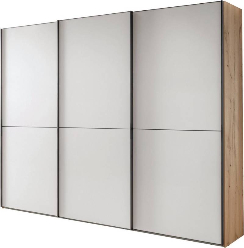 WIEMANN Schwebetürenschrank Phoenix, Made in Germany, modernes Design, Highlight, Blickfang (Viele Farbkombinationen, in 4 Breiten und in 2 Höhen erhältlich) maximaler Staurraum, inkl.Einlegeböden, Wäscheböden u. Dämpfer von WIEMANN