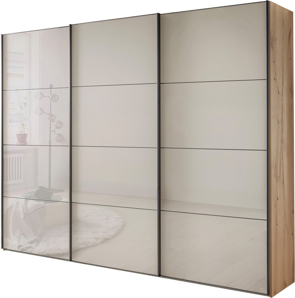 WIEMANN Schwebetürenschrank Phoenix, Made in Germany, modernes Design, Highlight, Blickfang (Viele Farbkombinationen, in 4 Breiten und in 2 Höhen erhältlich) maximaler Staurraum, inkl.Einlegeböden, Wäscheböden u. Dämpfer von WIEMANN