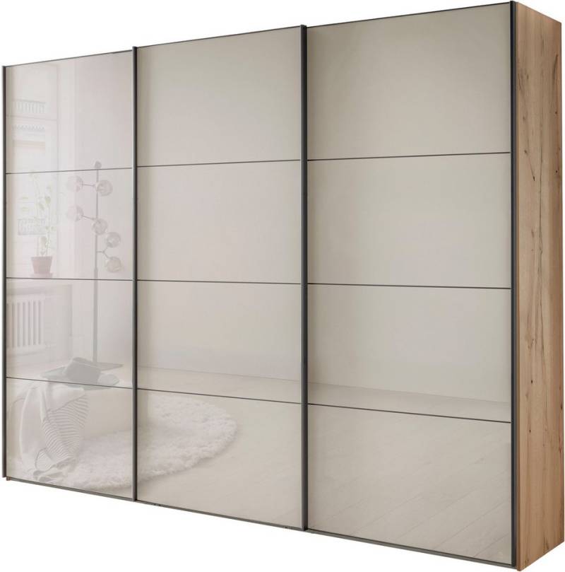 WIEMANN Schwebetürenschrank Phoenix, Made in Germany, modernes Design, Highlight, Blickfang (Viele Farbkombinationen, in 4 Breiten und in 2 Höhen erhältlich) maximaler Staurraum, inkl.Einlegeböden, Wäscheböden u. Dämpfer von WIEMANN